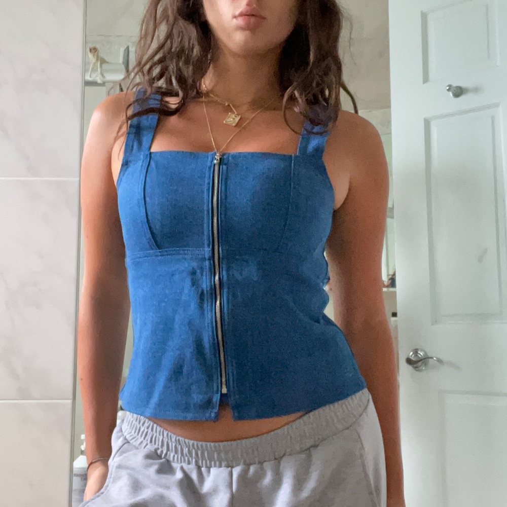 NWT Rag & Bone Denim corset Top | size S